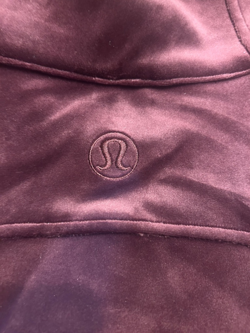 Lululemon Oversized Funnel-neck Half zip scuba velvet garnet red -XL/XXL NWOT - Picture 10 of 14